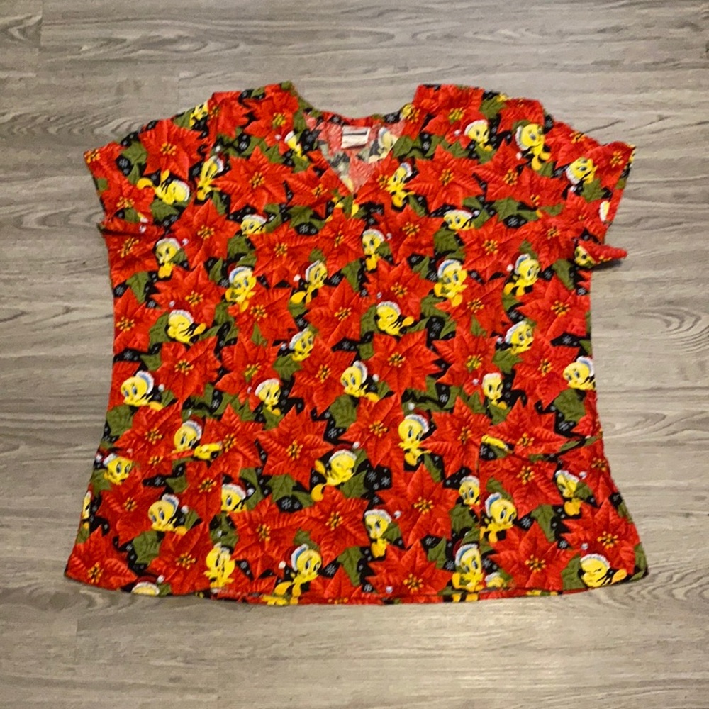 Tweety bird scrub top